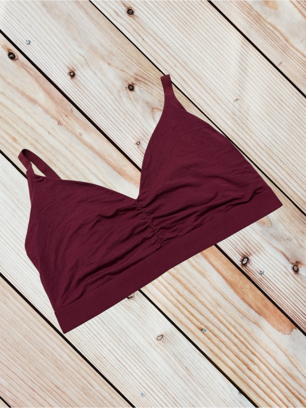 MeUndies 3X wine ultra modal ruched bralette